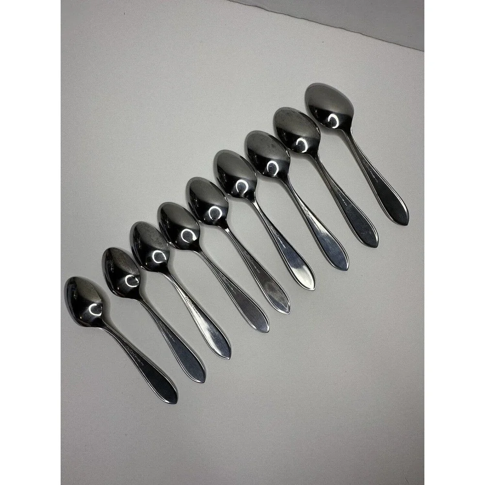 Northland Korea Stainless Flatware Glossy Replacement 9 PC‎ Teaspoon Set